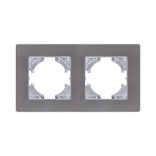 Рамка 2-постовая, серый Kollinger Eleganz Acryl EA2GY