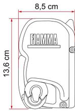 Маркиза Fiamma F45s 3.75м, настенная, корпус Titanium (серебристый металлик) полотно серое