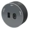 MULTITRACK Розетка 2хUSB (тип А+С) 18 Вт, 5 В/3 А ГРАФИТ