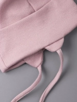 Шапка детская с ушками на завязках на осень