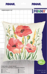 Набор для вышивания "PANNA"PD-7337 "Подушка. Алые маки"