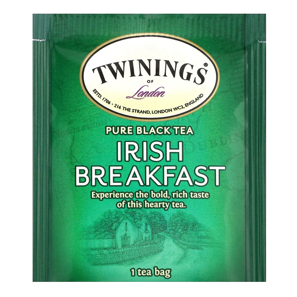 Twinings, Pure Black Tea, ирландский завтрак, 20 чайных пакетиков, 40 г (1,41 унции)