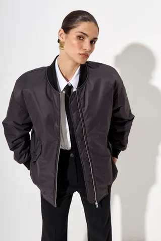 Куртка бомбер в цвете графит