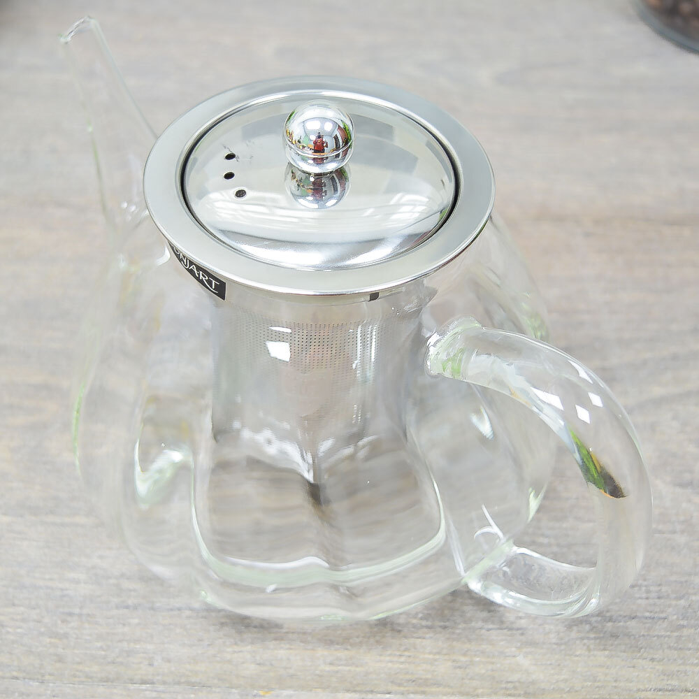 Чайник заварочный 1л стеклянный, 125-008