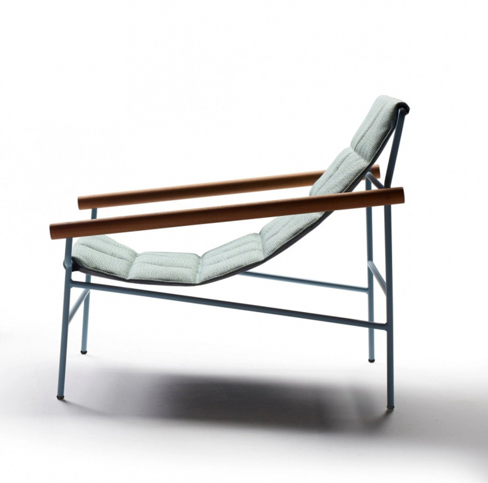 Кресло лаунж металлическое с подушкой Scab Design Dress Code Glam Outdoor, голубой