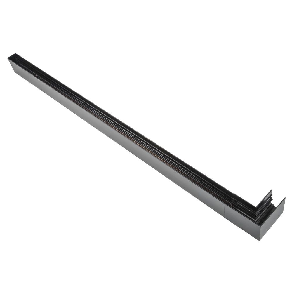 UBX-MS21-35 BLACK Коннектор для накладных магнитных шинопроводов. 35мм. Угловой. Горизонтальный. Черный. ТМ Uniel