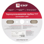 Термоусаживаемая трубка ТУТ 12/6 прозрачная рулон EKF PROxima (50.00 шт.)