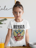 Футболка белая детская патриотическая