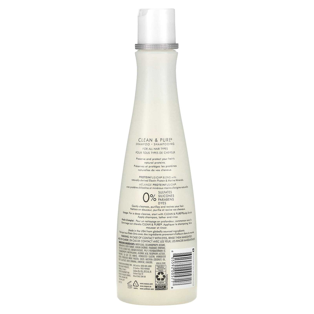 Nexxus, Clean & Pure, питательный шампунь и детоксикация, 400 мл (13,5 жидк. унции)
