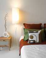 Торшер напольный золотой с белым абажуром в стиле лофт, светильник напольный классический, Дали, E27, 60 Вт