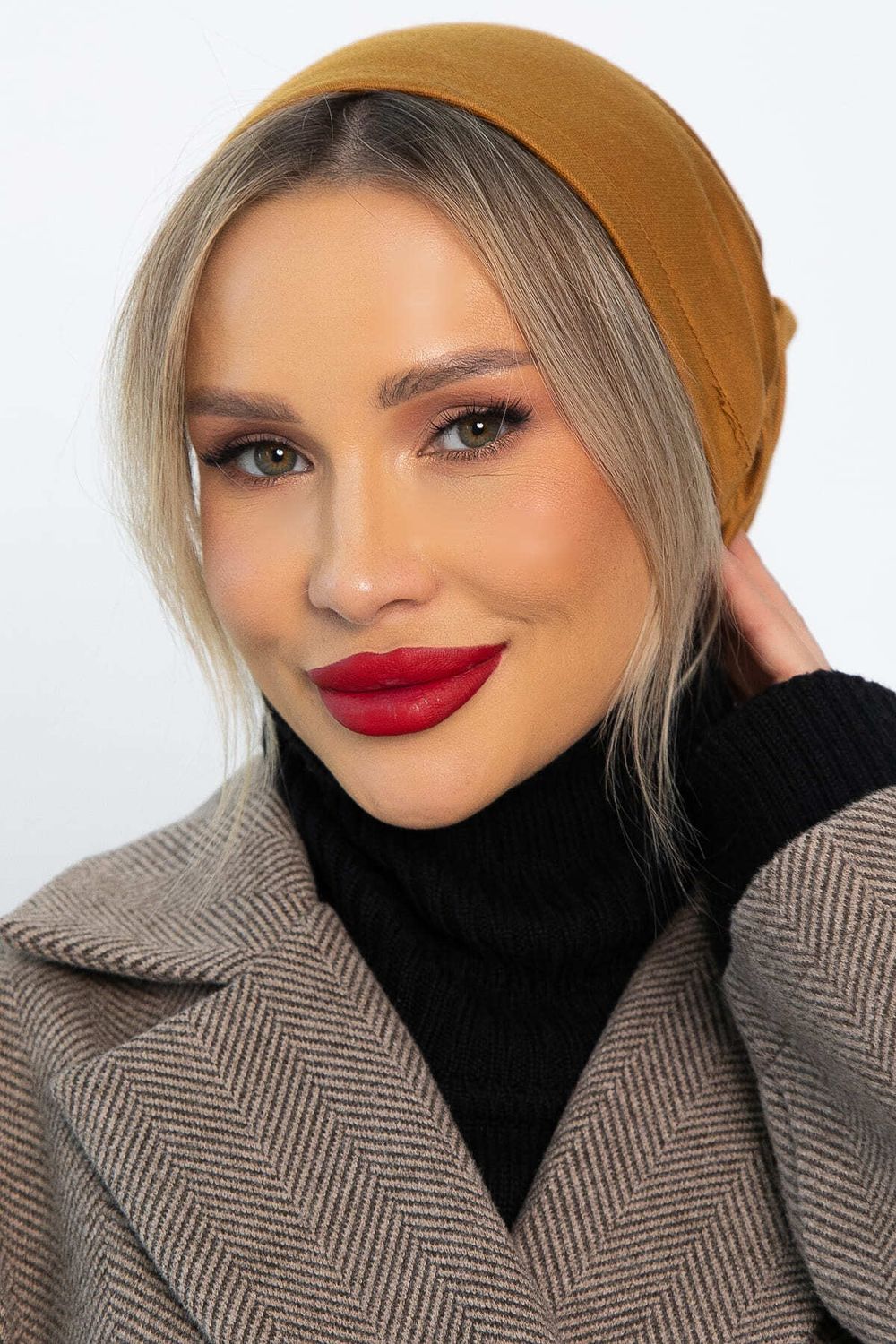 Чалма с резинкой (горчичная) ЧР7-23М LT Collection