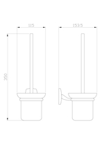 Туалетный ершик в комплекте WONZON & WOGHAND PORTO, Хром (WW-1901)