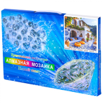 Алмазная мозаика Alingar, на подрамнике, с полным заполнением, (глянц) дизайн рамка, 30х40 см, 19 цветов, "На террасе"