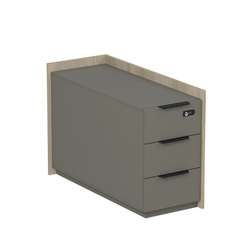 15ТОУЯ-КЗ.610 Тумба опорная, угл, с ящ (метаб), с код замком (универс: прав/лев) (984*404*670)