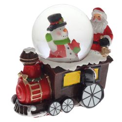 GAEM Фигурка декор в стекл шаре "Олень/Снеговик/Медвежонок/Санта", D4,5 см, L8,5 W5 H8