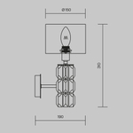 Настенный светильник (бра) Maytoni DIA008WL-01CH