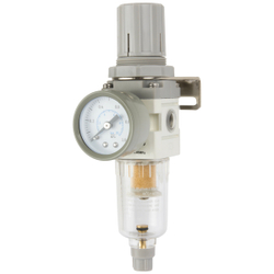 AW2000-02 Фильтр-масловлагоотделитель с манометром и регулятором давления 1/4"