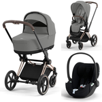 Коляска Cybex Priam IV 3 в 1 цвет Mirage Grey на шасси Rosegold