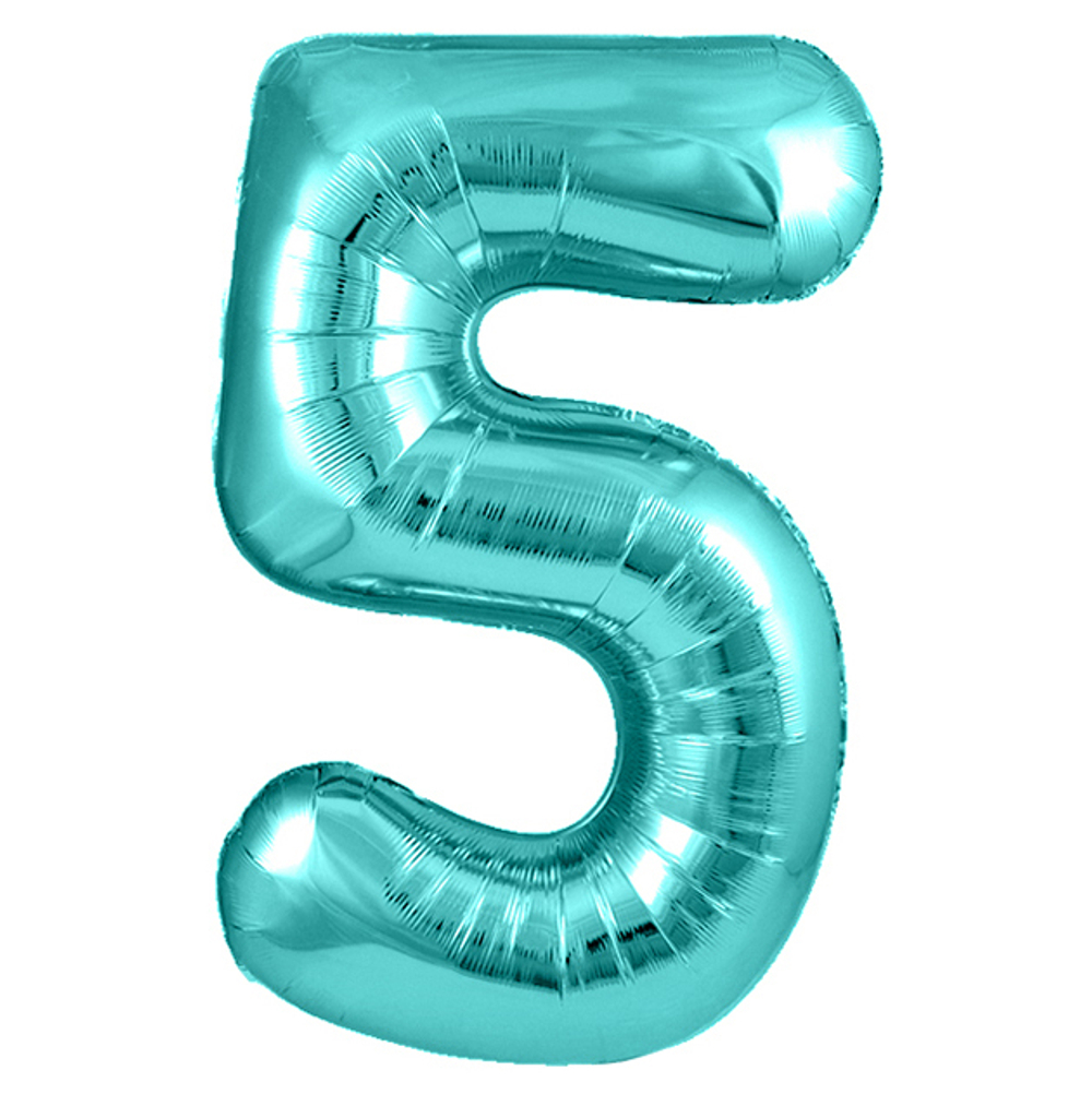 Цифра 5 Бирюзовый 40" ж76