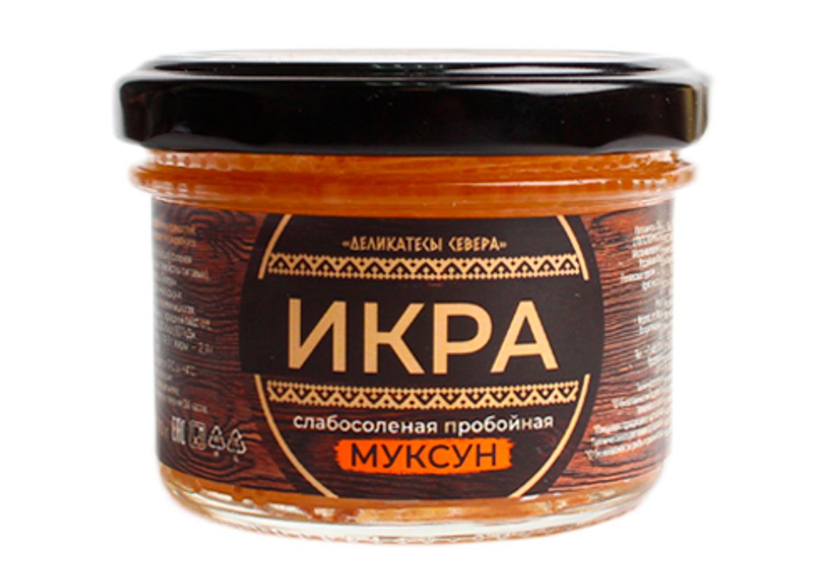 Икра муксуна слабосоленая без консервантов, 100г