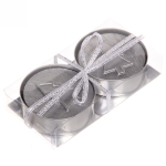 Свечи новогодние «Ёлочка объемная» 5,5 см (набор 2 шт), серебро