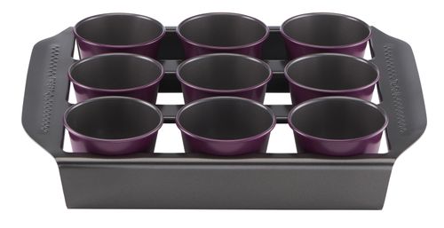 Стартовый набор Tefal Creabake J304SS04 поднос-держатель + 9 форм Muffin +  3 формы