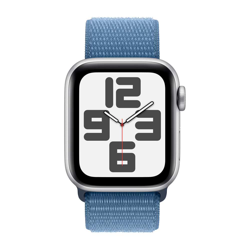 Умные часы Apple Watch SE 2 (2023) GPS, 40mm, Aluminium Case with Sport Loop, Silver/Winter Blue (Серебристый/зимний синий)