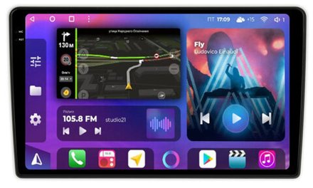 Магнитола для ГАЗель Next, Газон Next (рамка 9") - FarCar 9546NXF1M дисплей 9.5" на Android 13, QLED+2K, ТОП процессор, CarPlay, 4G SIM-слот