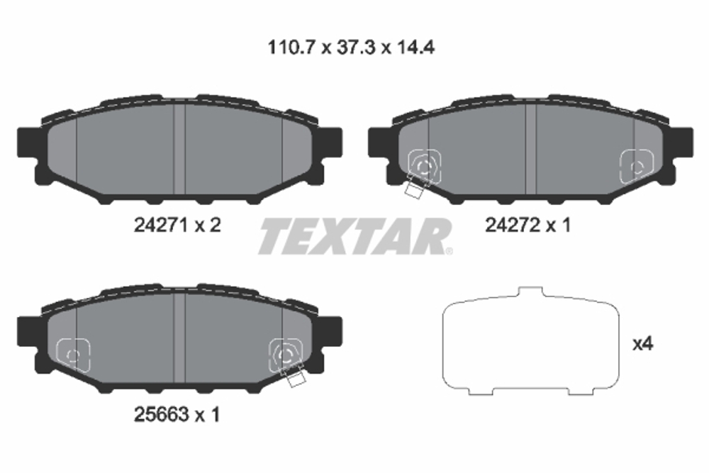 TEXTAR - 2427101-TET - Brake Pad Set, disc brake