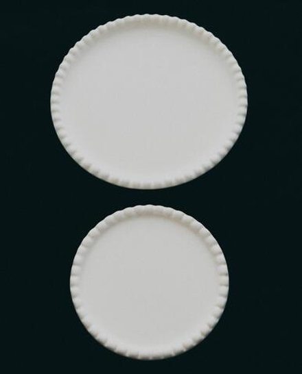 Zara Home Поднос из керамики, цвет бежевый, 11.5 см