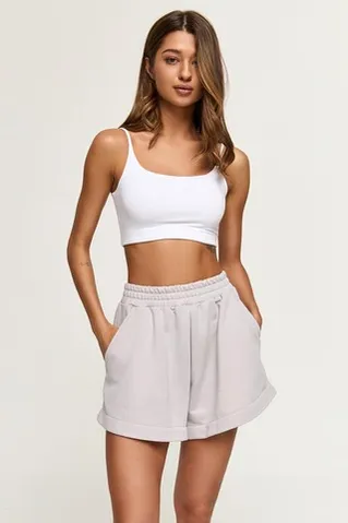 Шорты укороченные  дымчатого цвета