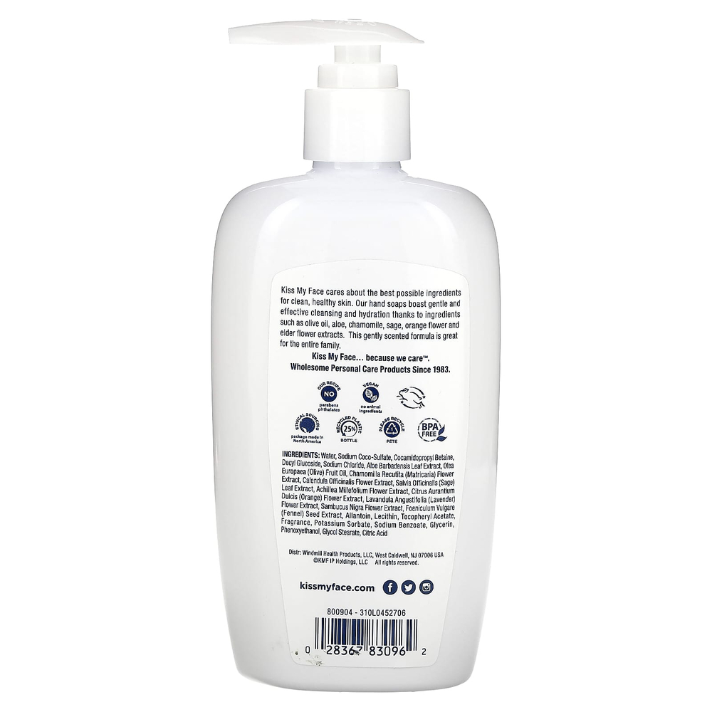 Kiss My Face, мыло для рук, с ароматом оливкового дерева и алоэ, 266 мл (9 жидк. унций)