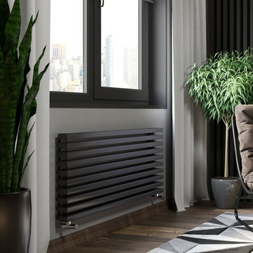 Радиатор WARMMET водяной настенный горизонтальный Luxe 60H (W) СЕРЫЙ RAL7040