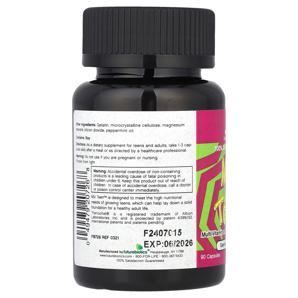 Futurebiotics, M.V. Teen™, 90 капсул