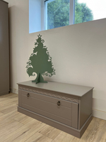 Банкетка Индра из МДФ, серая