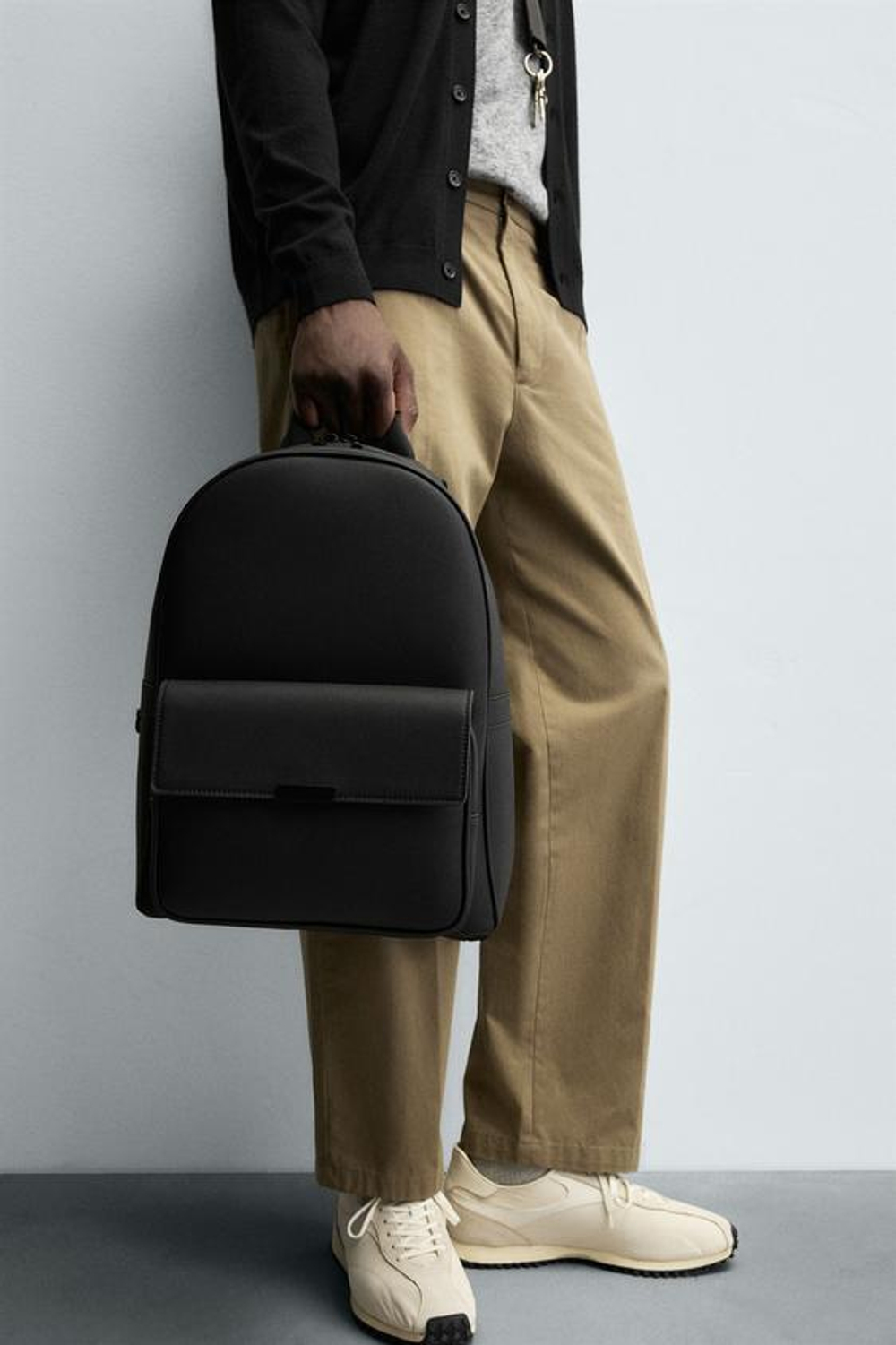 ZARA РЮКЗАК С ТИСНЕНИЕМ, ЧЕРНЫЙ