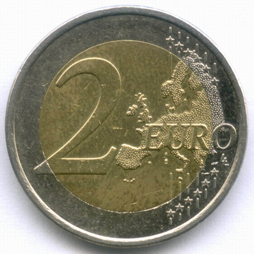 2 евро 2012 год. Финляндия. 150 лет со дня рождения Хелены Шерфбек. Биметалл XF