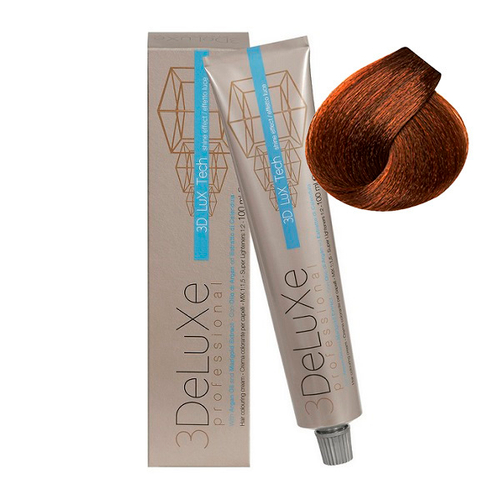 Стойкая крем-краска для волос Оттенок 8.34 Светлый блондин золотисто-медный 3DeLuXe 100мл