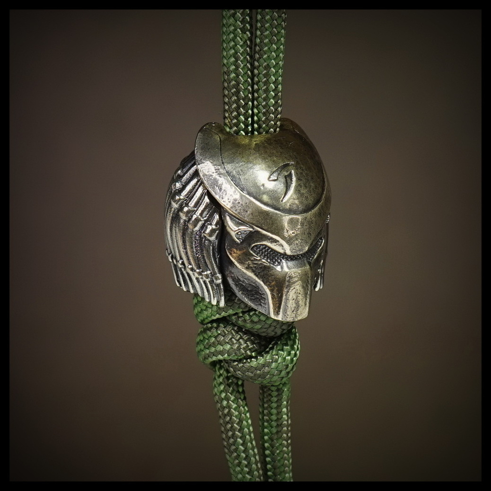 Темлячная бусина "Хищник + Черепок" для ножей , биметалл и мельхиор