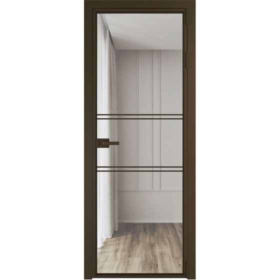 Алюминиевая дверь 2AХ деорэ стекло прозрачное