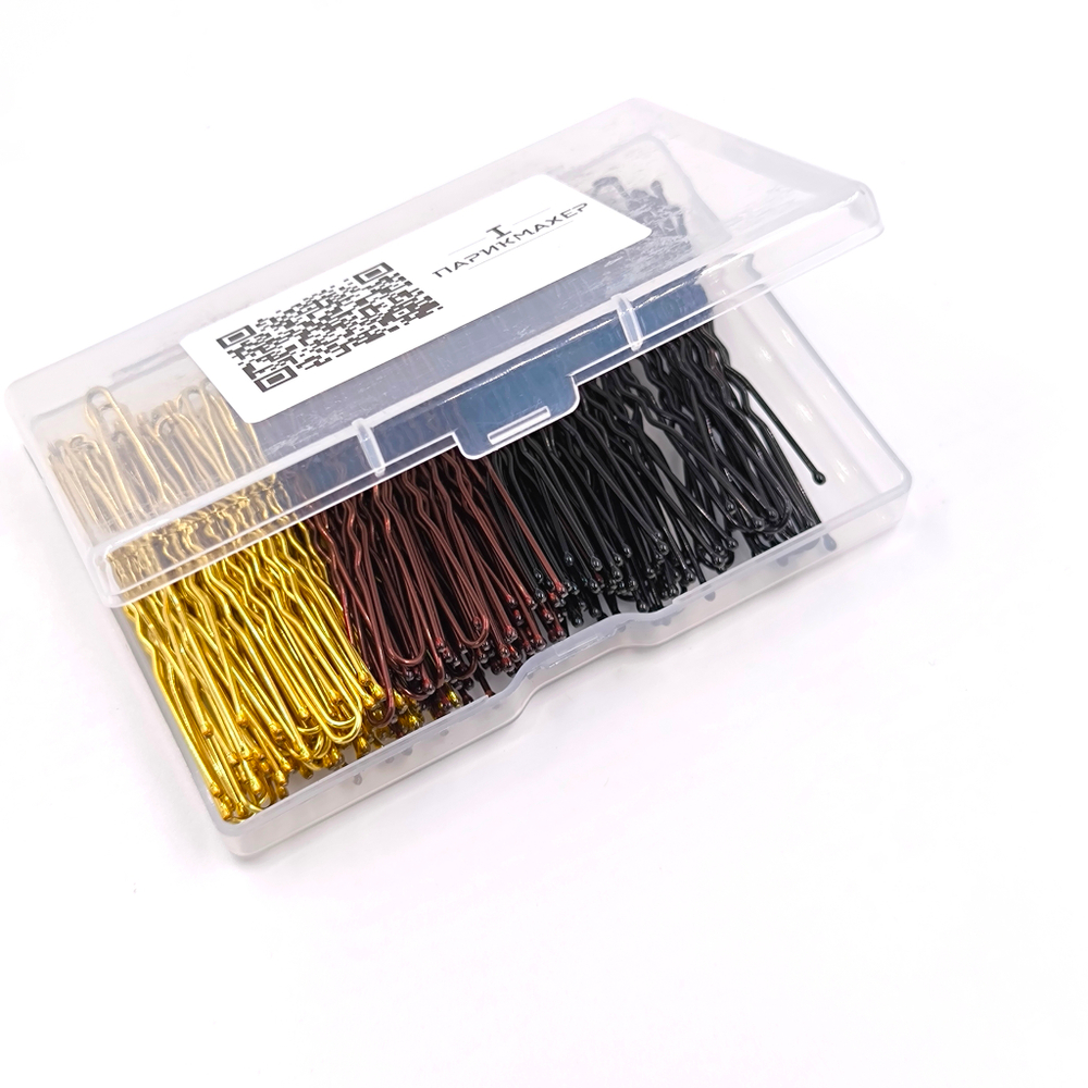 Набор шпилек IPARIKMAHER волнистые три цвета 60 мм 150 шт