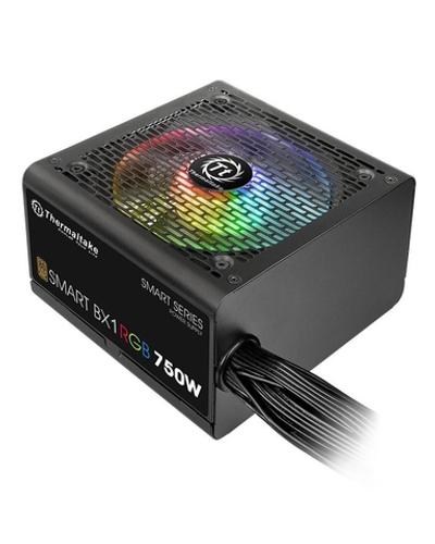 Блок питания Thermaltake SmartBX1RGB 750W &lt;750W, (20+4+4+4) pin, 4x(6+2) pin, 8xSATA, 4xMolex, FDD, 12 см, кабель питани