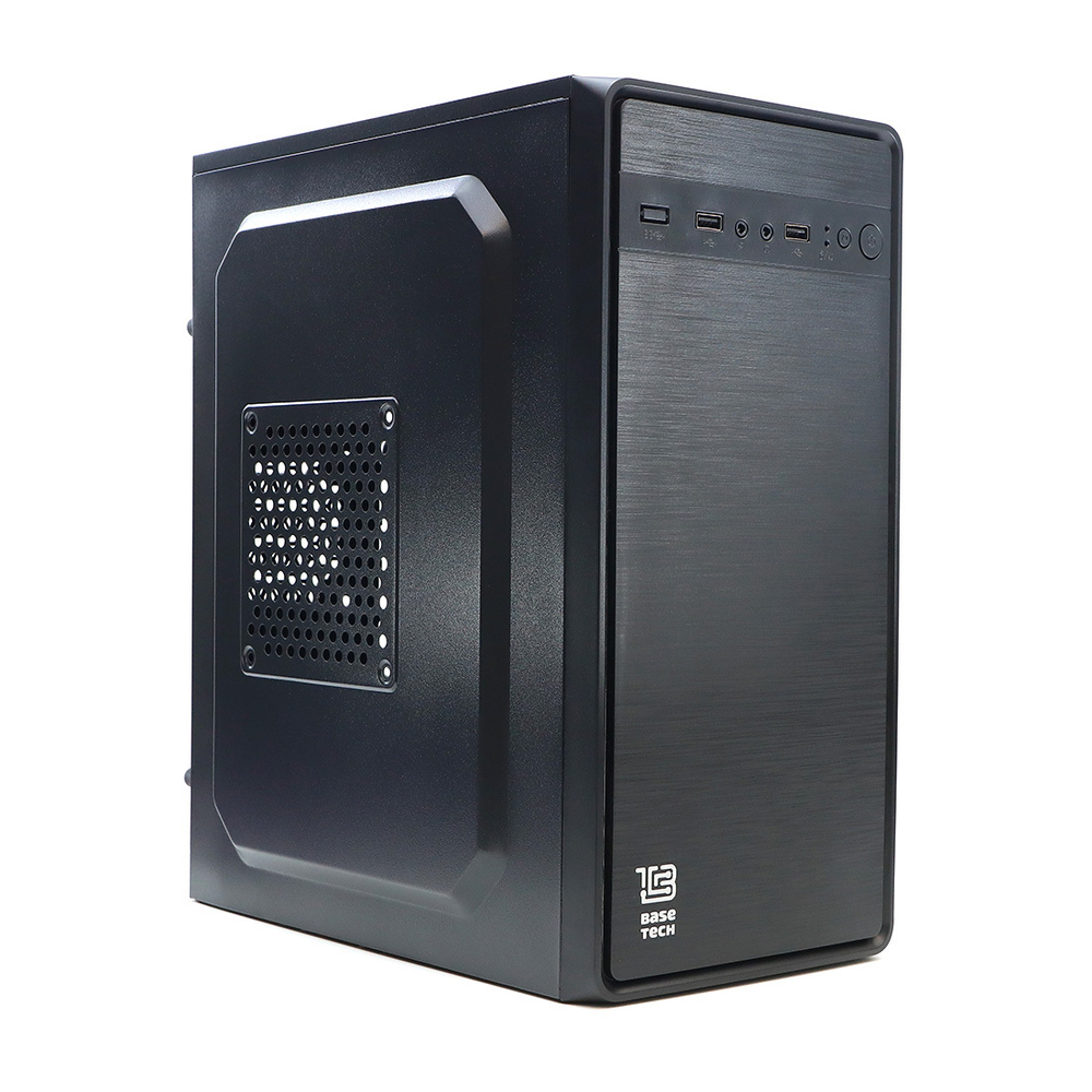 Корпус BaseTech M3401, Без БП, mATX, чёрный, 2xUSB2 (BT-M3401-B)