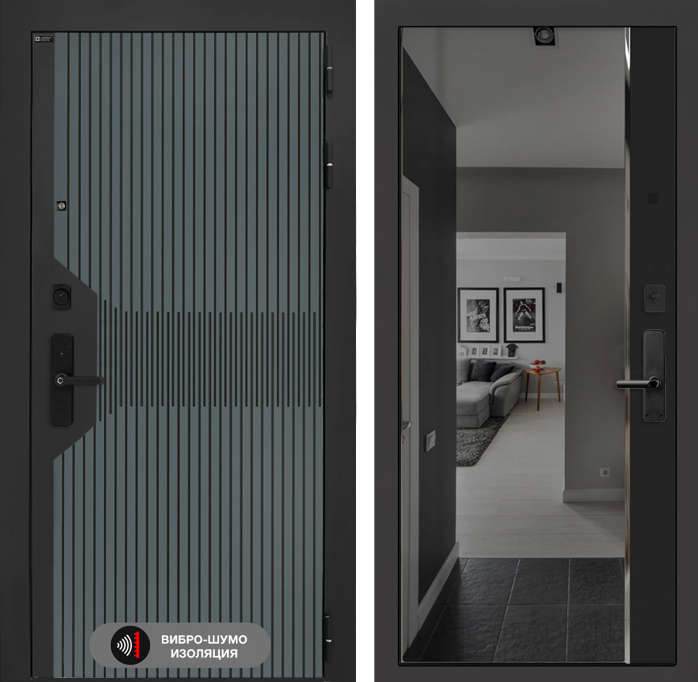 Смартлаб зеркало Панорама чёрный кварц