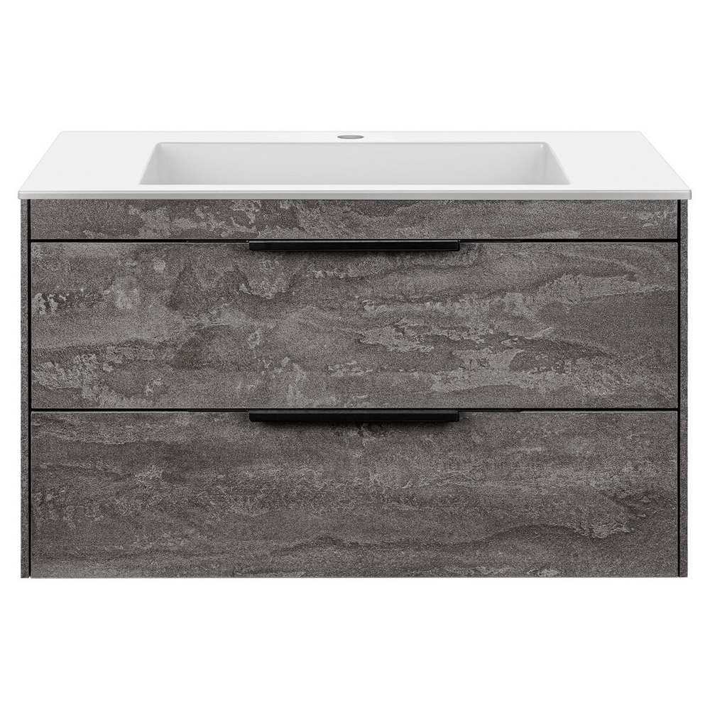База под раковину Chiara 2D 800 подвесная, 2 выкатных ящика soft-close, G.Stone