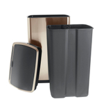 Ведро для мусора сенсорное, прямоугольное, широкое, внутр ведро, Foodatlas JAH-5112, 30 л (золотой)