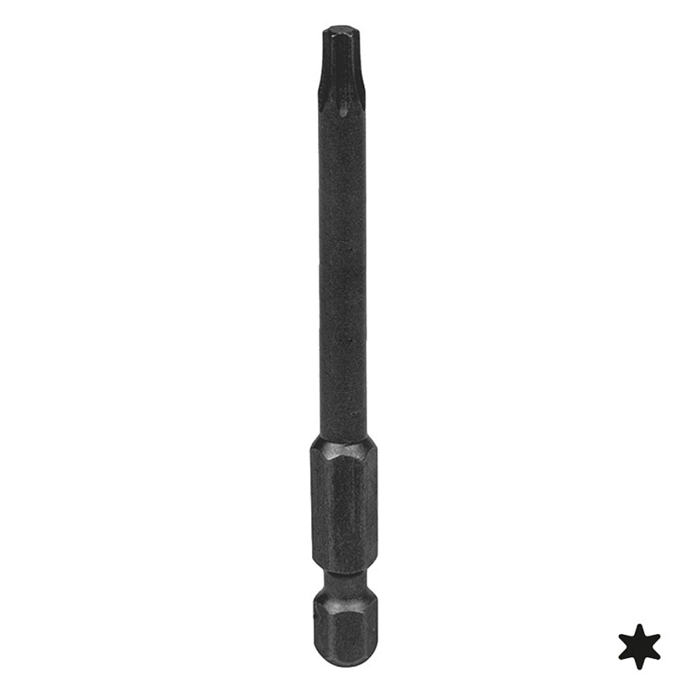 KING TONY (717027T) Вставка (бита) торцевая 1/4", L = 70 мм, TORX, T27, для шуруповерта