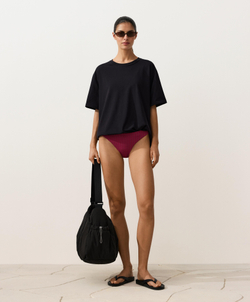 OYSHO Классические трусики-бикини с геометрическим жаккардовым узором, цвет фуксии