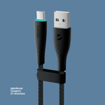 Дата-кабель Fly USB - Type-C, 3А, 1м, черный, Deppa