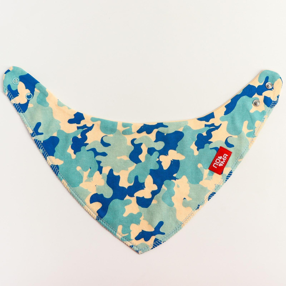 6712065 Фартук нагрудный «Бандана» на кнопках , 1 шт. (100% Хлопок), синий